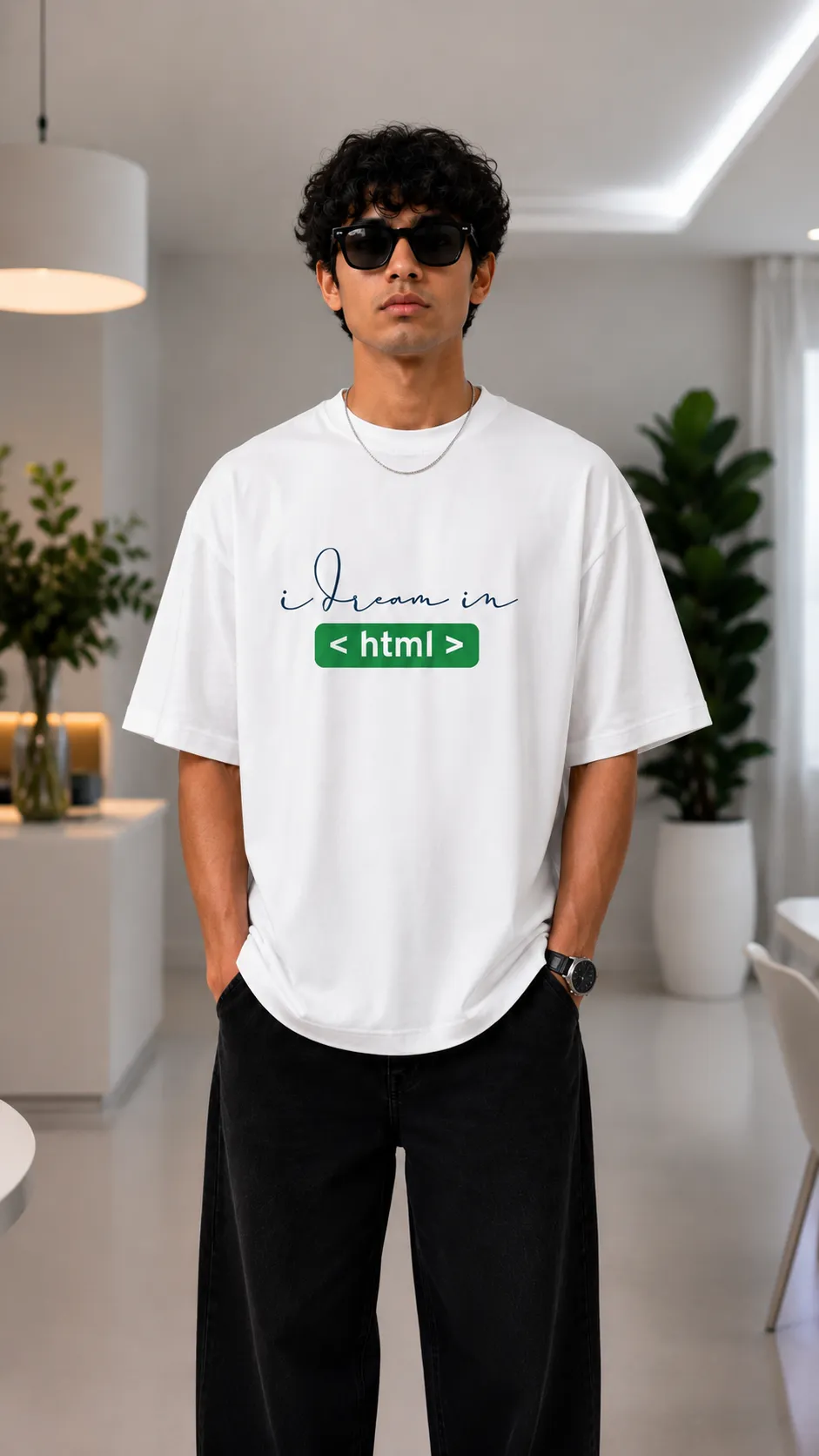 I Dream in HTML Coder Oversized T-Shirt